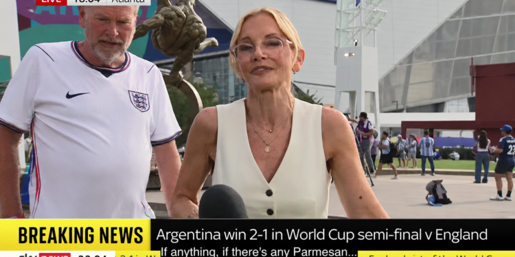 England Fan Removed After Interrupting Sky News Live Broadcast
