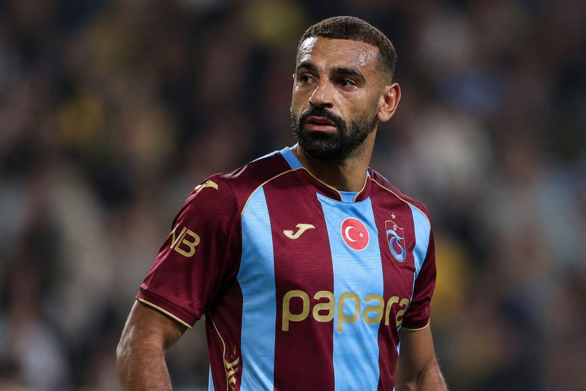 Mohamed Salah in a Trabzonspor home shirt at Papara Park